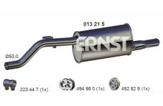 Zadni tlumic vyfuku ERNST 013215