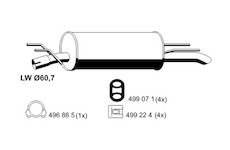 Zadní tlumič výfuku ERNST 024259