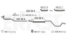 Střední tlumič výfuku ERNST 033220