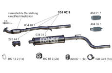 Střední tlumič výfuku ERNST 034029