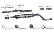 Stredni tlumic vyfuku ERNST 034050