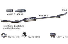 Střední tlumič výfuku ERNST 034142
