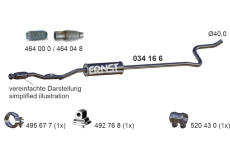 Střední tlumič výfuku ERNST 034166