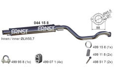 Stredni tlumic vyfuku ERNST 044158