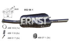 Zadni tlumic vyfuku ERNST 052061