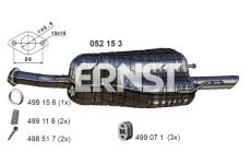 Zadní tlumič výfuku ERNST 052153