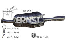 Zadni tlumic vyfuku ERNST 053099