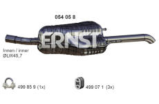 Zadni tlumic vyfuku ERNST 054058