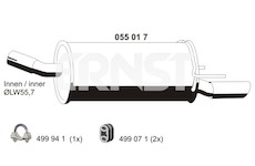 Zadní tlumič výfuku ERNST 055017