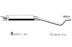 Střední tlumič výfuku ERNST 055048