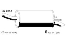 Zadní tlumič výfuku ERNST 056045