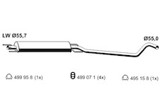 Střední tlumič výfuku ERNST 056076