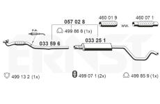 Střední tlumič výfuku ERNST 057028