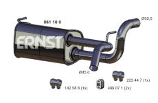 Zadní tlumič výfuku ERNST 061100