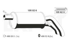 Zadní tlumič výfuku ERNST 105026