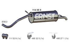 Zadní tlumič výfuku ERNST 114059