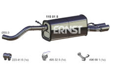 Zadní tlumič výfuku ERNST 115018