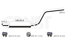 Střední tlumič výfuku ERNST 140034