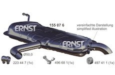 Zadni tlumic vyfuku ERNST 155076