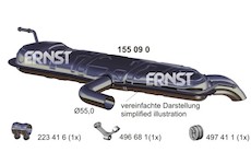 Zadní tlumič výfuku ERNST 155090