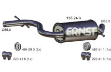 Střední tlumič výfuku ERNST 155243