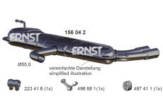 Zadní tlumič výfuku ERNST 156042