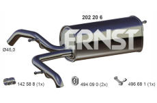 Zadni tlumic vyfuku ERNST 202206