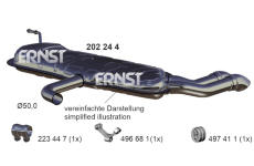 Zadní tlumič výfuku ERNST 202244