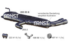 Zadní tlumič výfuku ERNST 203036