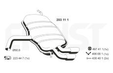 Zadní tlumič výfuku ERNST 203111