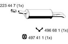 Zadní tlumič výfuku ERNST 204231