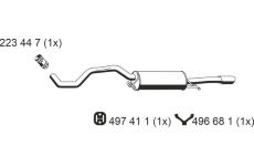 Zadní tlumič výfuku ERNST 243032