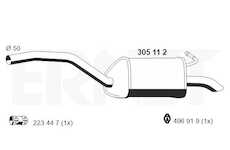 Zadní tlumič výfuku ERNST 305112
