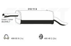 Zadni tlumic vyfuku ERNST 310116