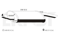 Zadní tlumič výfuku ERNST 310123