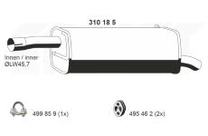 Zadni tlumic vyfuku ERNST 310185