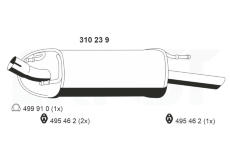 Zadni tlumic vyfuku ERNST 310239