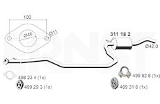 Střední tlumič výfuku ERNST 311182