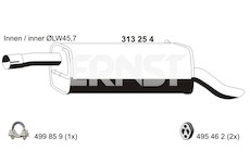 Zadní tlumič výfuku ERNST 313254