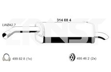 Zadní tlumič výfuku ERNST 314084