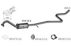 Střední tlumič výfuku ERNST 314152