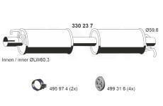 Stredni tlumic vyfuku ERNST 330237