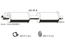 Stredni tlumic vyfuku ERNST 331074