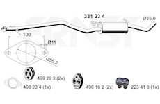 Střední tlumič výfuku ERNST 331234