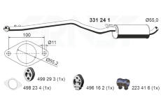 Stredni tlumic vyfuku ERNST 331241