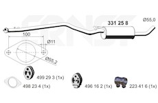 Stredni tlumic vyfuku ERNST 331258