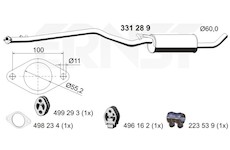 Stredni tlumic vyfuku ERNST 331289