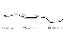 Střední tlumič výfuku ERNST 342261
