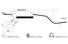 Stredni tlumic vyfuku ERNST 344074