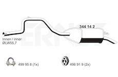 Zadní tlumič výfuku ERNST 344142